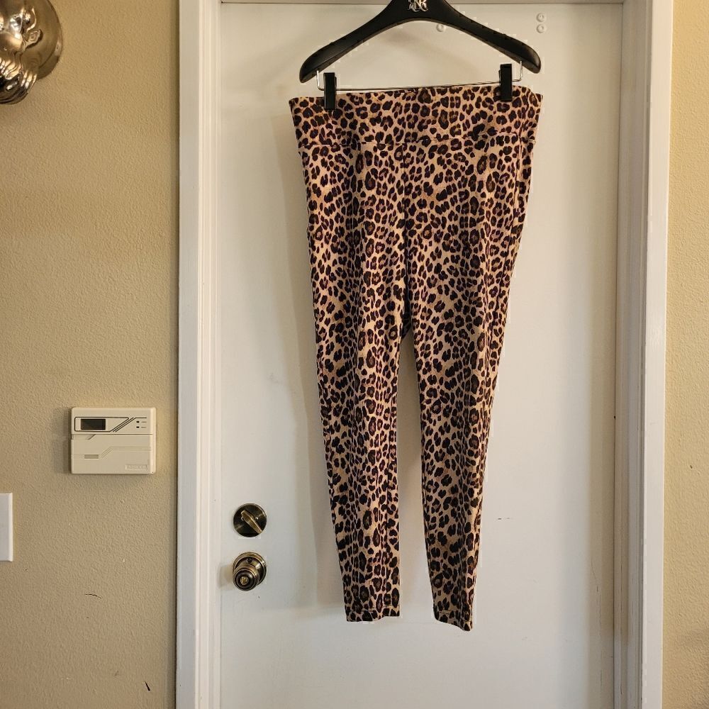Torrid leopard print pixie pants - image 2